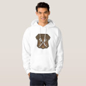 Grill sergeant Abzeichen Design mit Spatula und Ga Hoodie (Vorne ganz)