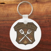 Grill sergeant Abzeichen Design mit Spatula und Ga Schlüsselanhänger (Rückseite)