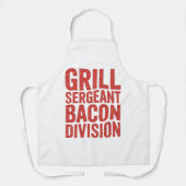 Grill Sergeant Bacon Division Funny GRILLEN Meat L Schürze (Vorderseite)
