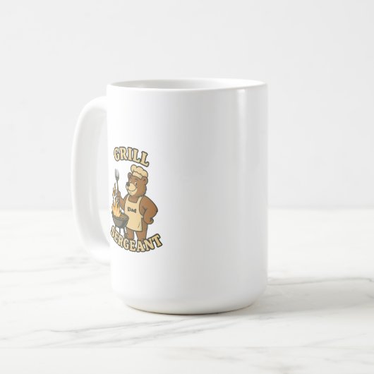 Grill Sergeant Bär Design für Papa Kaffeetasse (Vorderseite Links)
