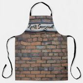 Grill Sergeant Brick Wall Rusty Schild Personalisi Schürze (Vorderseite)