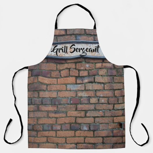 Grill Sergeant Brick Wall Rusty Schild Personalisi Schürze (Vorderseite)