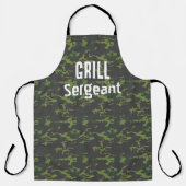 Grill Sergeant Camouflage Funny Grillen Men's Long Schürze (Vorderseite)