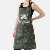 Grill Sergeant Camouflage Funny Grillen Men's Long Schürze (InSitu)
