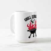 Grill Sergeant GRILLEN Vater Funny Party Kaffeetasse (Vorderseite Links)