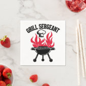 Grill Sergeant GRILLEN Vater Funny Party Serviette (Beispiel)
