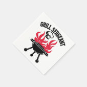 Grill Sergeant GRILLEN Vater Funny Party Serviette (Ecke)