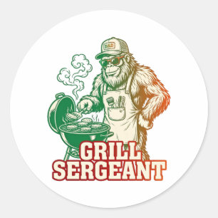 Grill Sergeant Lustiger Bigfoot Aufkleber