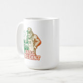 Grill Sergeant Lustiger Bigfoot Kaffeebecher Kaffeetasse (Vorderseite Links)