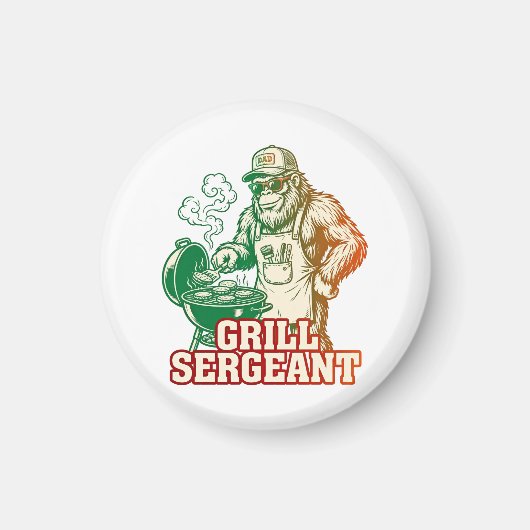 Grill Sergeant Lustiger Bigfoot Magnet (Vorne)