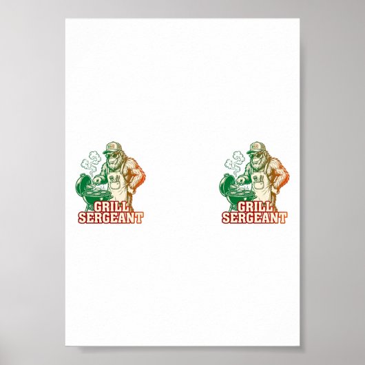Grill Sergeant Lustiges Bigfoot Poster (Vorne)