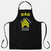 Grill Sergeant, Personalisierter Vater #Fathersday Schürze (Vorderseite)