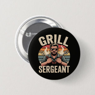 Grill Sergeant Vatertag BBQ Dad Geschenk Button
