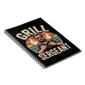 Grill Sergeant Vatertag BBQ Dad Geschenk Notizblock (Rechte Seite)