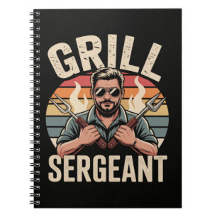 Grill Sergeant Vatertag BBQ Dad Geschenk Notizblock