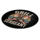 Grill Sergeant Vatertag BBQ Vater Geschenk Schneidebrett (Ecke)