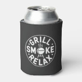 Grill Smoke Relax BBQ Quote Dosenkühler (Kanne Vorderseite)