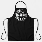 Grill Smoke Relax BBQ Quote Schürze (Vorderseite)