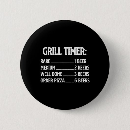 Grill Timer - BBQ-Liebhaber Pitmaster Barbecue-Gri Button (Vorderseite)