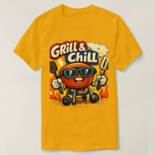 Grill und Chill BBQ T-Shirt Lustiges T-Shirt