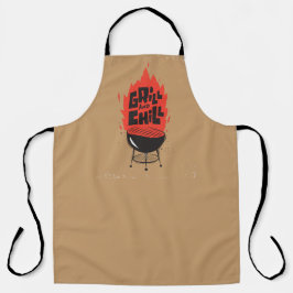 Grill und Chill Flaming Barbecue Fun Schürze