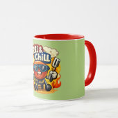 Grill und Chill & Lustiger BBQ Tasse (VorderseiteRechts)