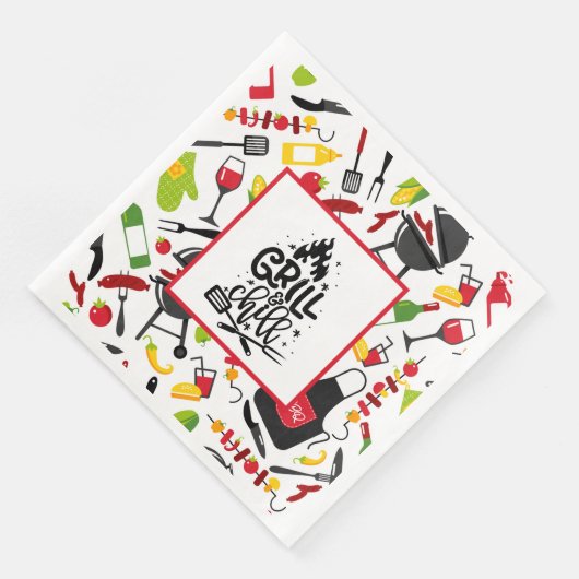 Grill und Kill Serviette (Ecke)