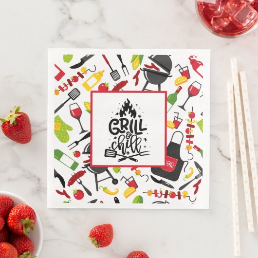 Grill und Kill Serviette (Beispiel)