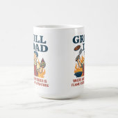 Grill-Vater - Flammengeplagtes Abenteuer Kaffeetasse (Mittel)