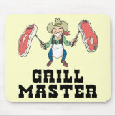 Grill-Vorlagencowboy Mousepad (Vorne)