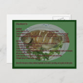 Grill Walleye von zwei Rezept-Karten Postkarte (Vorne/Hinten)