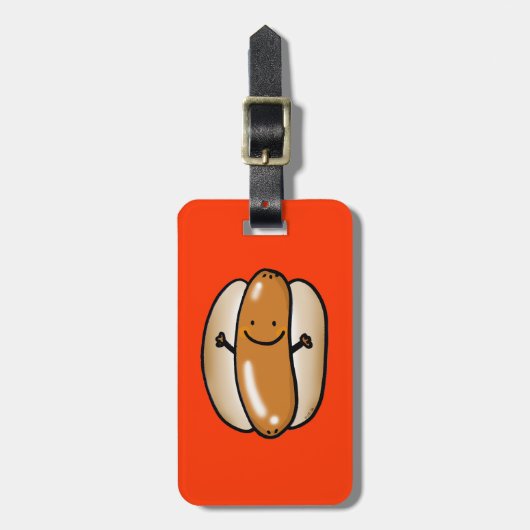 Grill-Würstchenwurst Gepäckanhänger (Vorderseite vertikal)