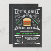 Grillabend im Hinterhof GRILLEN Party Einladungen (Vorne/Hinten)