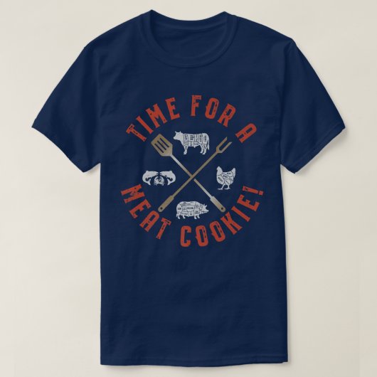Grillabend mit Grillabend und Fleischkoch T-Shirt (Design vorne)