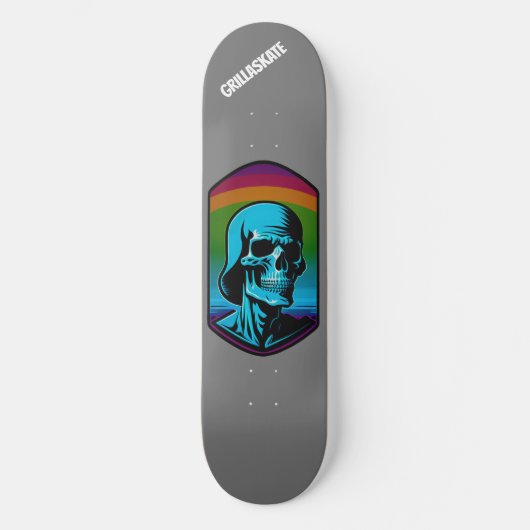 GrillaSkate Kustom Design 002A Skull Skateboard (Vorderseite)