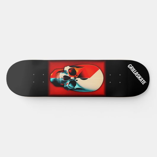 GrillaSkate Kustom Design 003A Skull Skateboard (Horizontal)