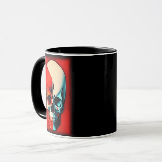 GrillaSkate Kustom Design 003B Skull-Tasse Tasse (Vorderseite Links)