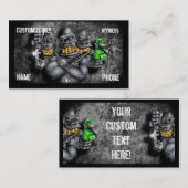 GRILLAZ kundengerechte Gorilla-Visitenkarte Visitenkarte (Vorne/Hinten)