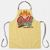 Grillbrenner Spatula Flammen Flammen Flammenkochen Schürze (Vorderseite)