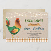 Grilldusche für Hühner Einladung (Vorne/Hinten)