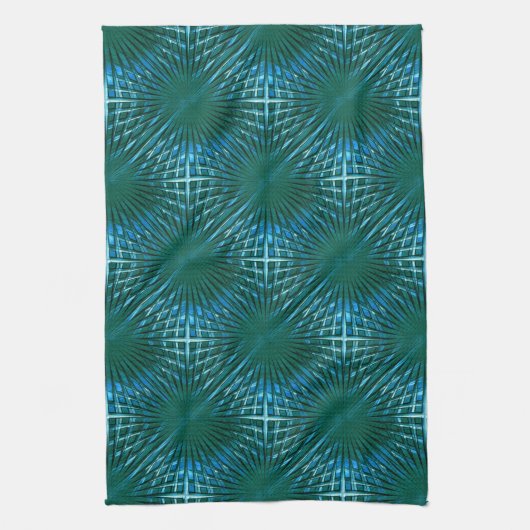 Grille aus grönem Zyan, aufgeblasen oder puffert Geschirrtuch (Vertikal)