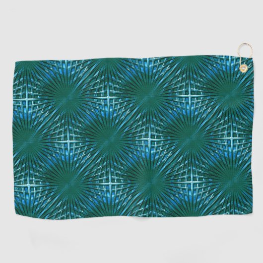 Grille aus grönem Zyan, aufgeblasen oder puffert Golfhandtuch (Horizontal)