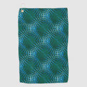 Grille aus grönem Zyan, aufgeblasen oder puffert Golfhandtuch (Vorderseite)