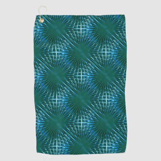 Grille aus grönem Zyan, aufgeblasen oder puffert Golfhandtuch (Vorderseite)