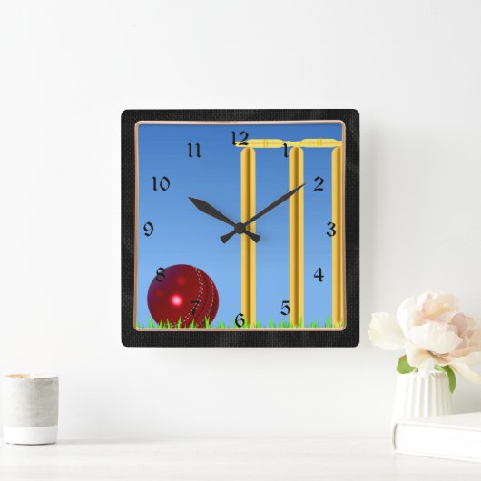 Grille, Ball und Ball Quadratische Wanduhr (Zuhause)