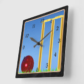 Grille, Ball und Ball Quadratische Wanduhr (Winkel)