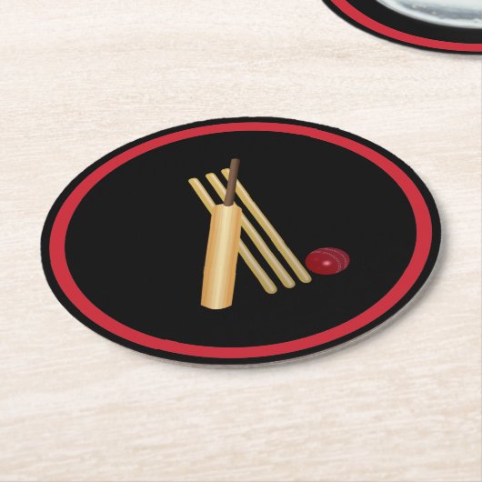 Grille, Schlecht, Fledermaus und Ball Runder Pappuntersetzer (Angewinkelt)