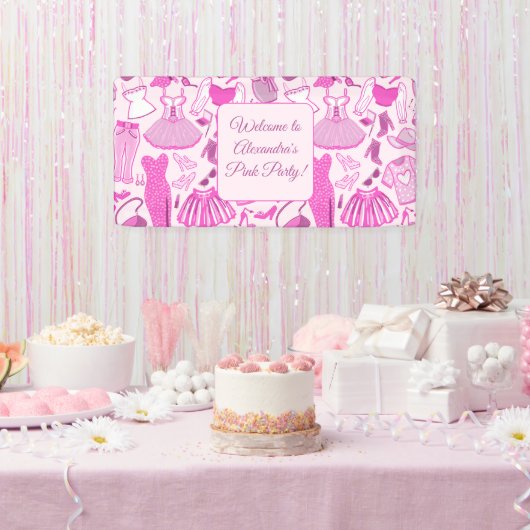 Grillecore, rosa und rosa Modedesign Banner (Party)