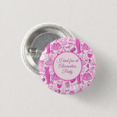 Grillecore, rosa und rosa Modedesign Button (Vorne & Hinten)