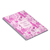 Grillecore, rosa und rosa Modedesign Notizblock (Rechte Seite)